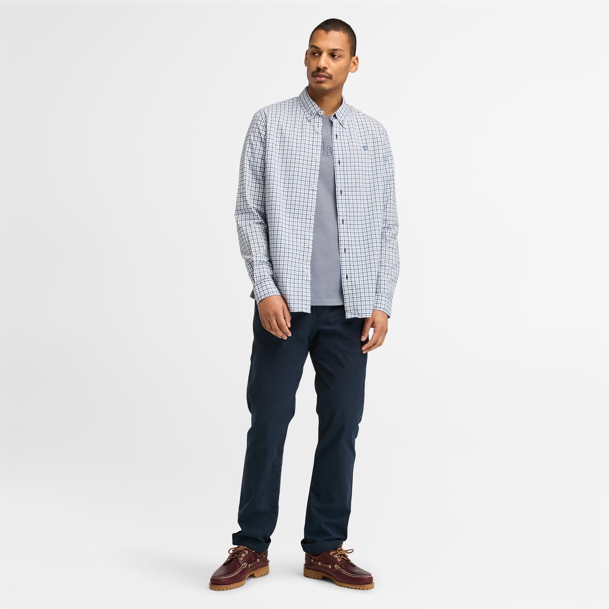 Men's Stretch Poplin Gingham Shirt