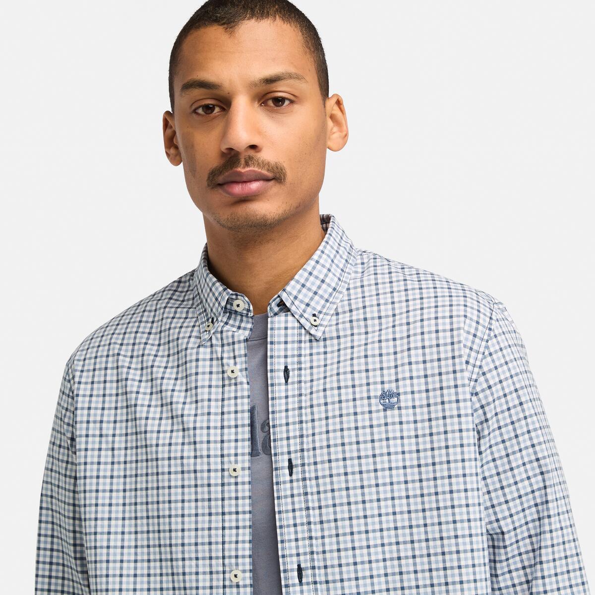 Men's Stretch Poplin Gingham Shirt