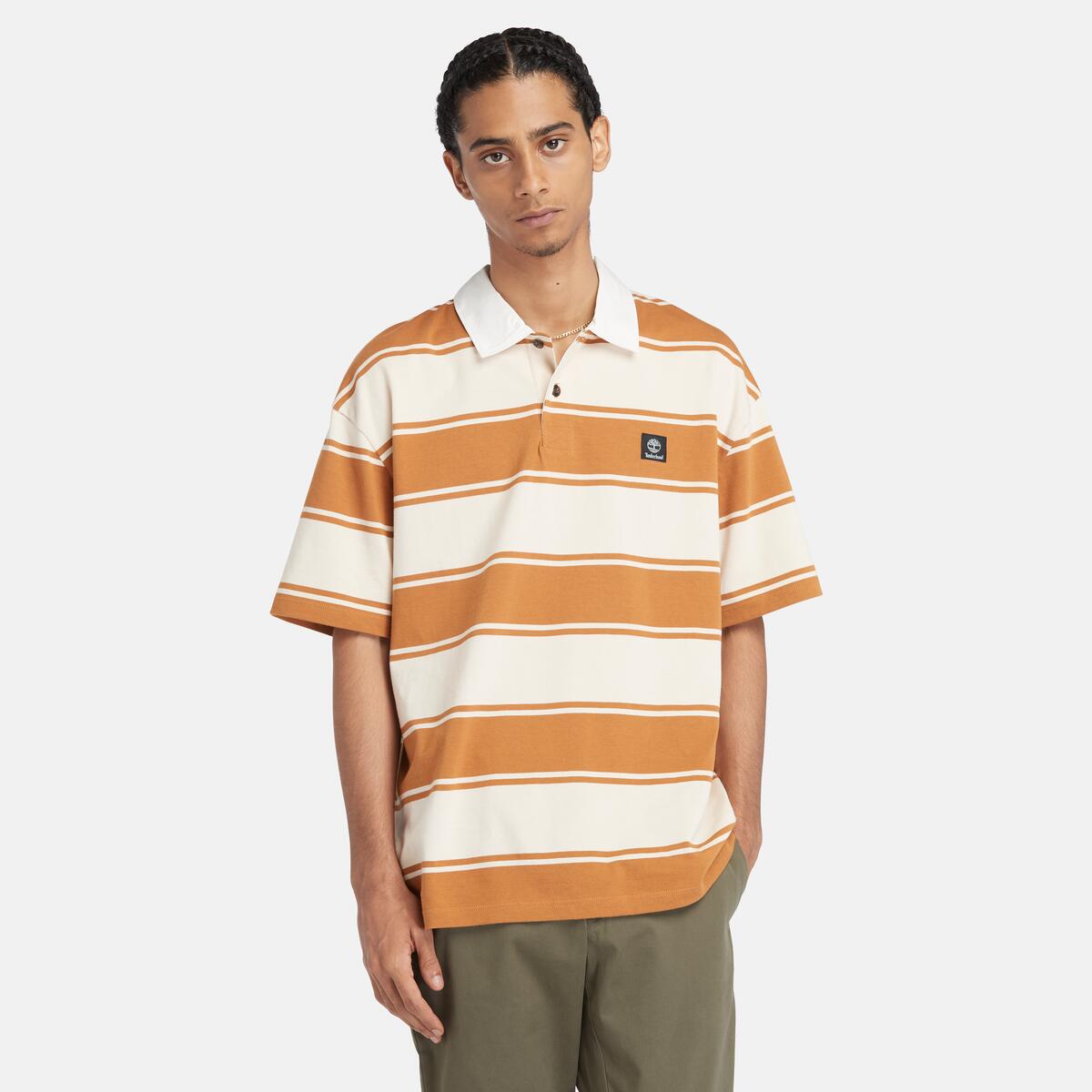 Men's Striped Rugby Polo